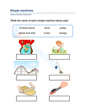 Simple Machines Practice for Kids - Grade 2 Science