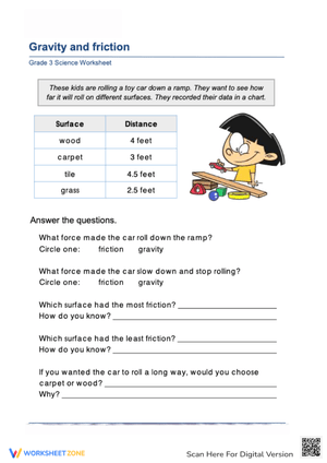 Interactive Lesson on Gravity and Friction