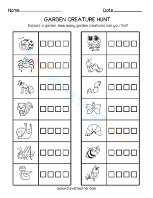 Garden creature hunt