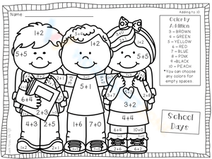 Printable Addition to 10 Worksheet | Kindergarten Math