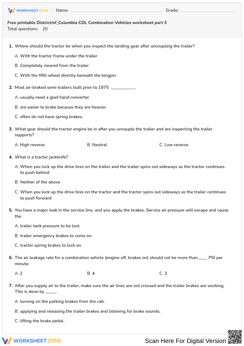 Free printable District/of_Columbia CDL Combination Vehicles worksheet part 3
