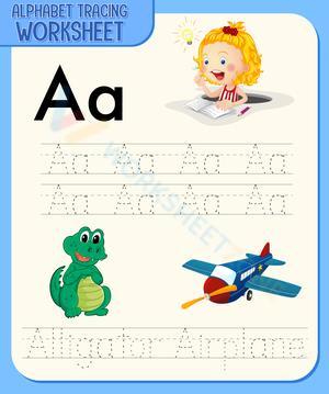 Alphabet Tracing Worksheet - A