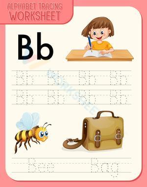 Letter B Tracing Worksheet | Grade K Essential
