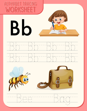 Letter B Tracing Worksheet | Grade K Essential