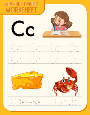 Letter C Tracing Worksheet | Printable Kindergarten ELA
