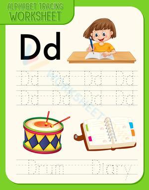 Alphabet Tracing Worksheet - D