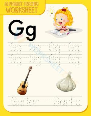 Printable Letter G Tracing Worksheet | Kindergarten
