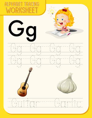 Printable Letter G Tracing Worksheet | Kindergarten