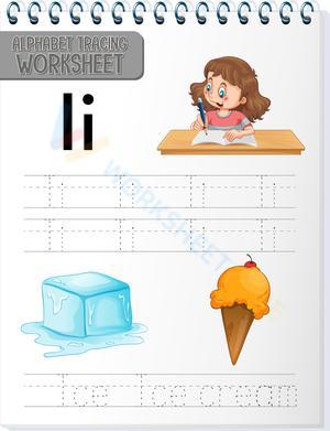 Alphabet Tracing Worksheet - I