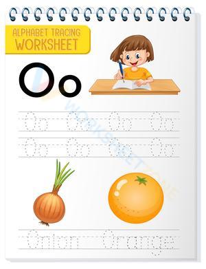 Printable Letter O Tracing Worksheet for Kindergarten