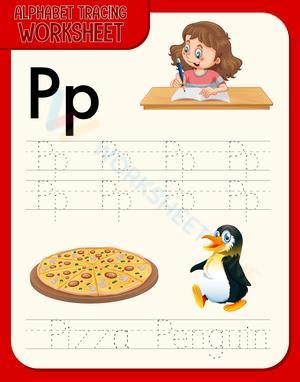 Alphabet Tracing Worksheet - P