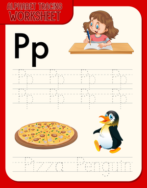 Grade K Letter P Tracing — Printable No-Prep Worksheet