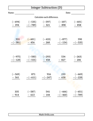 Advancing in Vertical 3-Digit Subtraction