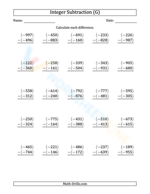 Enhancing Fluency in Negative Subtraction