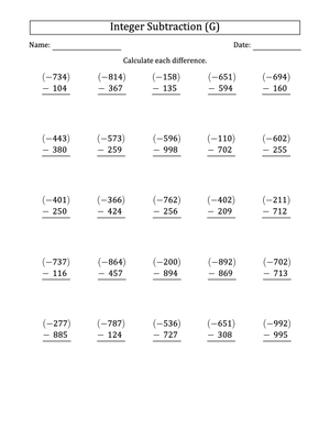 Enhancing Subtraction: Negative and Positive