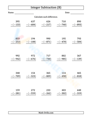 Mastering Subtraction: Positive from Negative