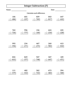 Proficient Positive from Negative Math