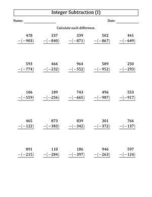 Mastering 3-Digit Minus Subtraction Exercises