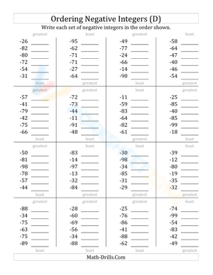 Ordering negative 2-digit-integers (4)