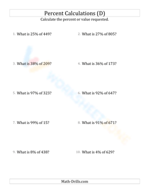Essential Percent Calculations Worksheet | Grade 6 Math