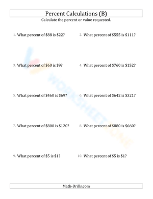 Calculate the percent rate involving regular currency and whole numbers (12)