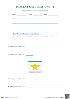 Essential Percent Calculations Worksheet | Grades 6-8
