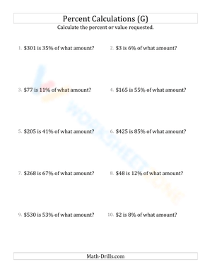 Calculate original amount including currency and whole numbers (7)