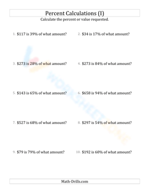 Calculate original amount including currency and whole numbers (9)