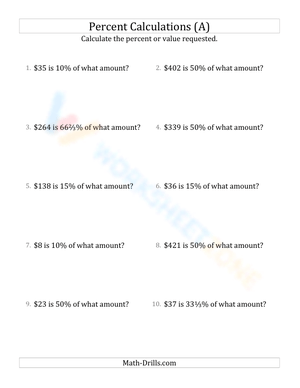 Calculate original amount including currency and whole numbers (11)