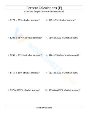 Calculate original amount including currency and whole numbers (16)