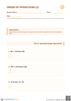 Essential Order of Operations 7.NS.A.3 Grade 7 Aligned