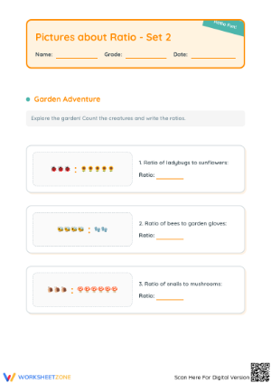 Grade 3 Ratio Pictures Worksheet | Essential Printable