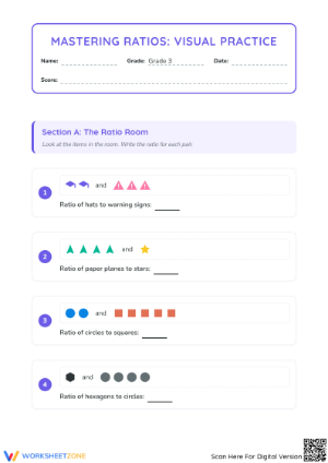 Essential Grade 3 Ratios Worksheet | Visual Practice Pack