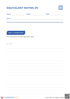 Essential Equivalent Ratios Worksheet | Grade 6 Math