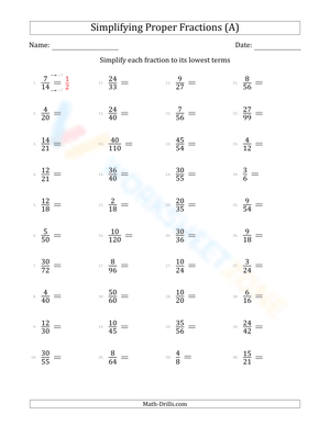 Simplify fractions (easy) (1)