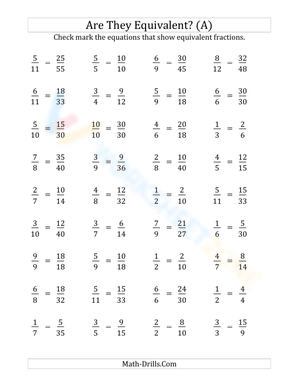 Fractions equivalent test (1)
