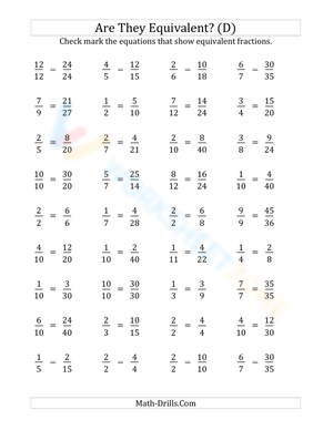 Fractions equivalent test (4)