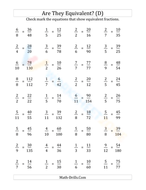 Fractions equivalent test (14)