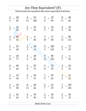 Fractions equivalent test (16)