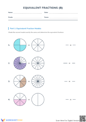 Essential Equivalent Fractions Worksheet | Grade 4 Math