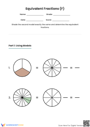 Essential Equivalent Fractions Worksheet | Grade 4 Math