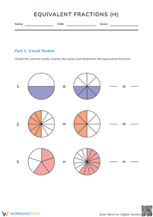 Essential Equivalent Fractions Worksheet | Grade 4 Printable