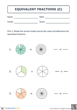 Equivalent Fractions Worksheet | Grade 3 Essential Math