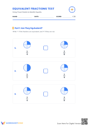 Essential Equivalent Fractions Test | Grade 4 Math