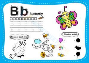 Alphabet Tracing - Letter B
