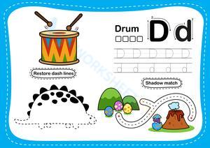 Alphabet Tracing - Letter D