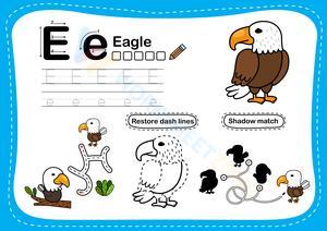 Alphabet Tracing - Letter E