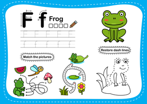 Letter F Alphabet Tracing | Essential Kindergarten Worksheet