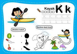 Alphabet Tracing - Letter K