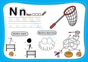 Alphabet Tracing - Letter N